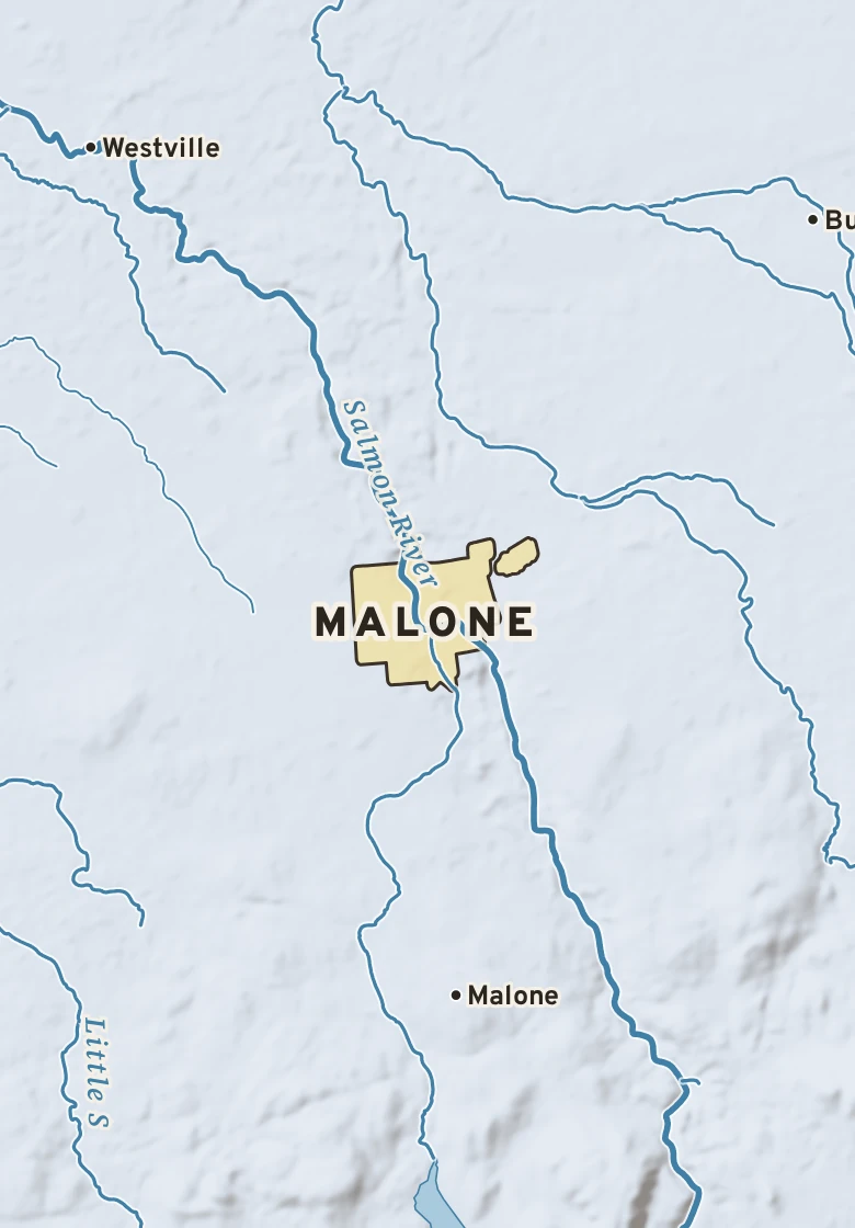 Atlas plate of Malone, New York.