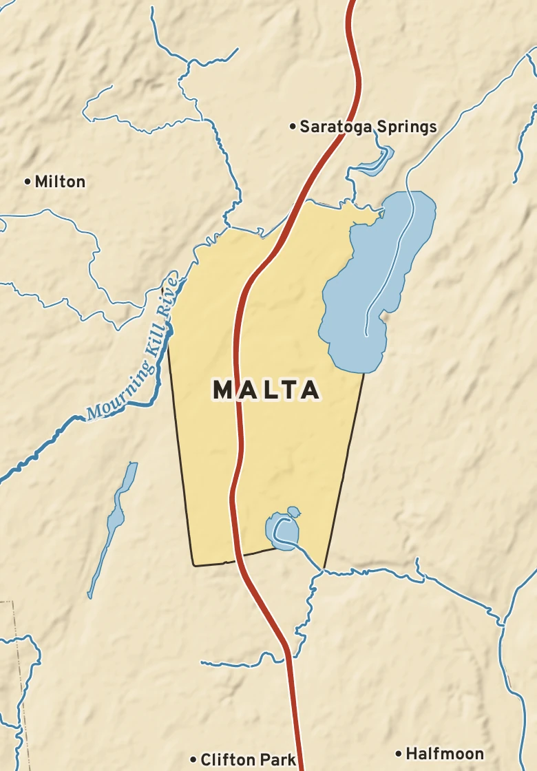 Atlas plate of Malta, New York.
