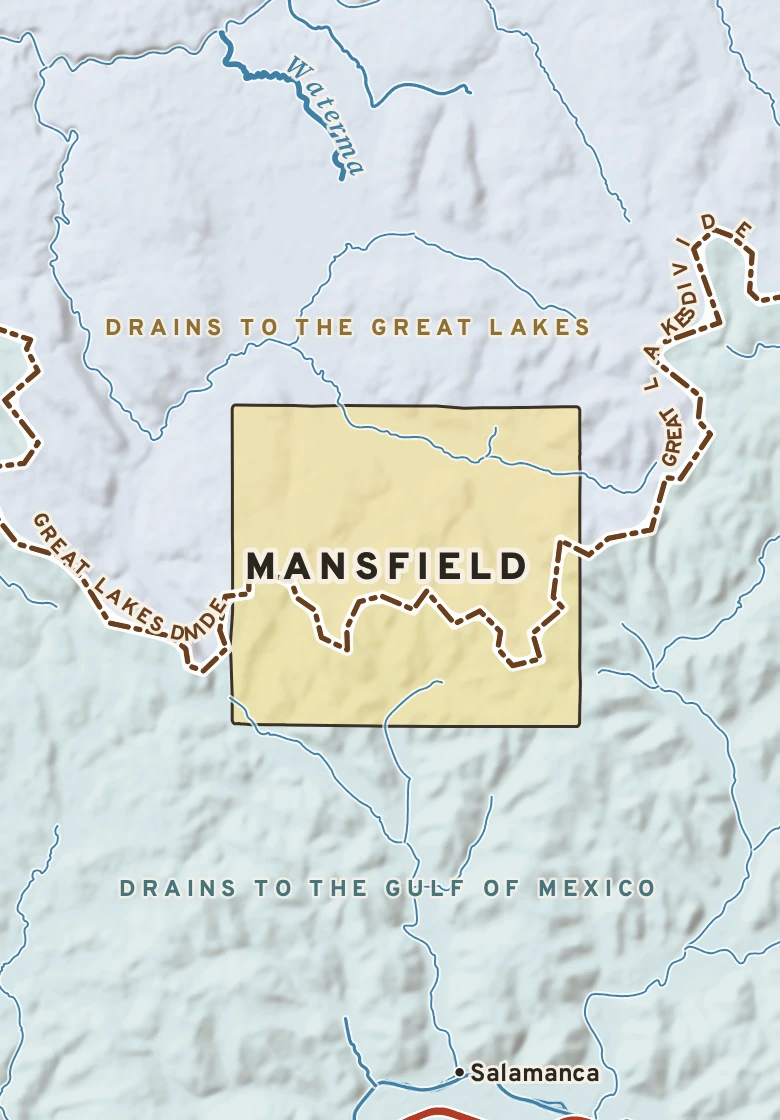 Atlas plate of Mansfield, New York.