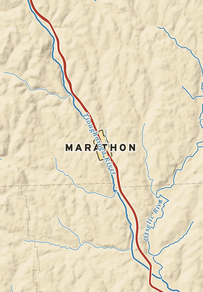 Atlas plate of Marathon, New York.