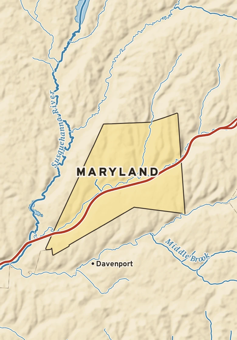 Atlas plate of Maryland, New York.