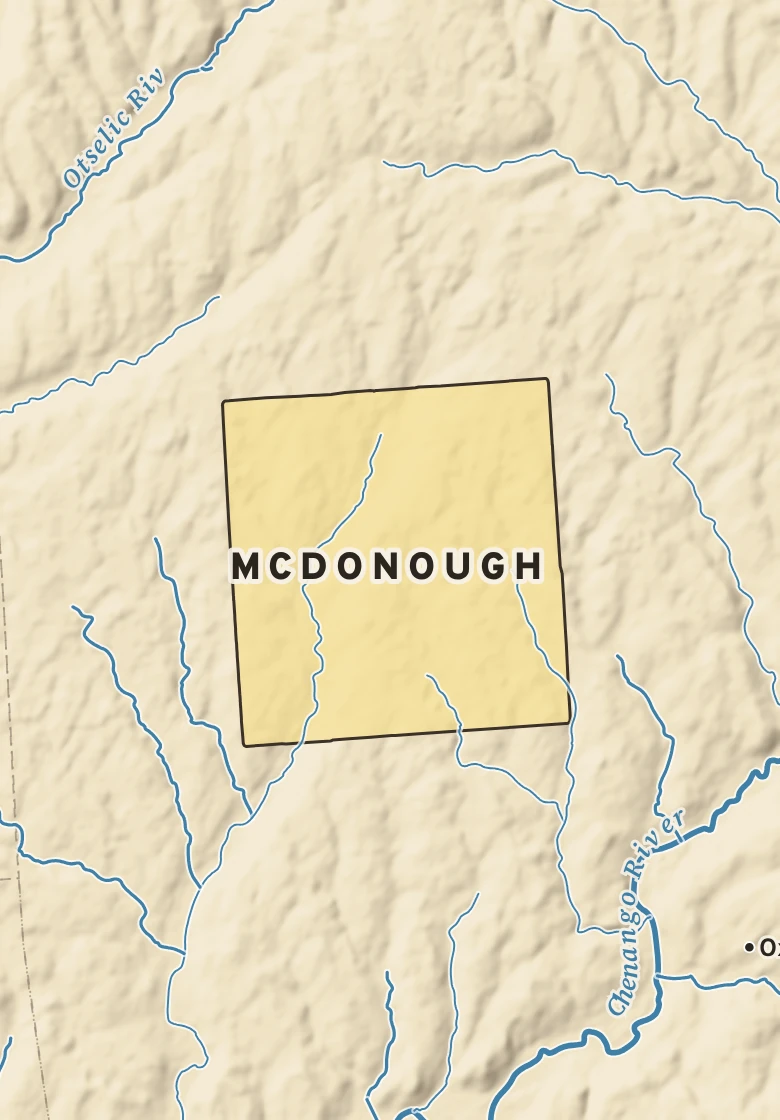 Atlas plate of McDonough, New York.