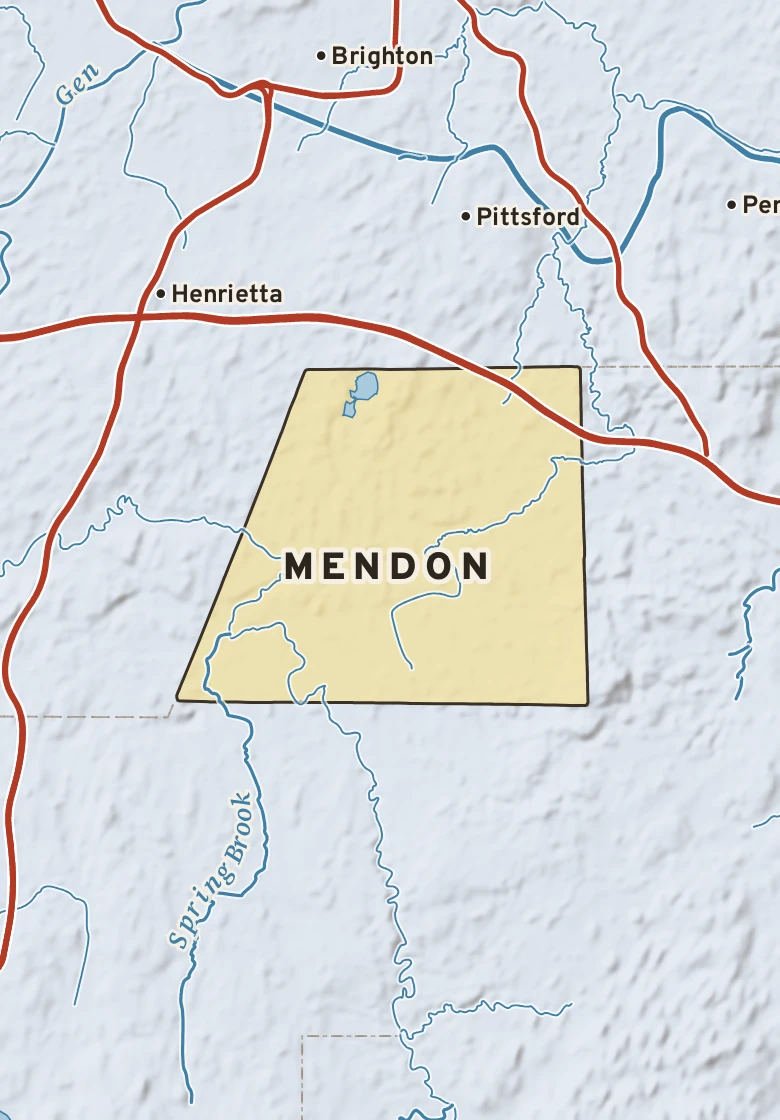 Atlas plate of Mendon, New York.