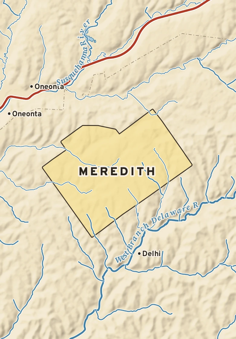 Atlas plate of Meredith, New York.