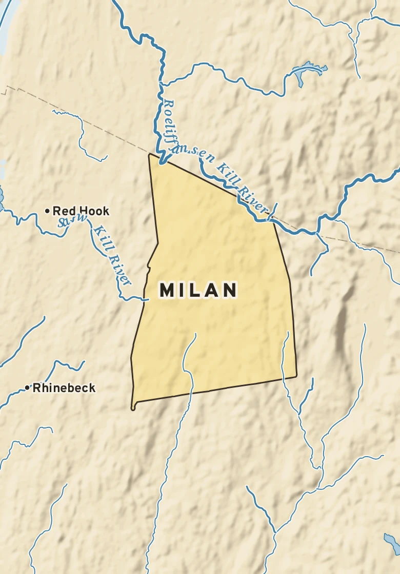 Atlas plate of Milan, New York.