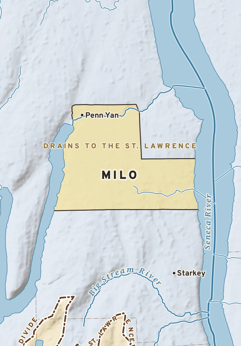 Atlas plate of Milo, New York.