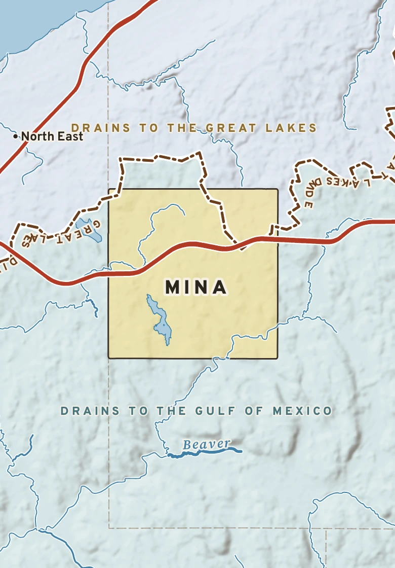 Atlas plate of Mina, New York.