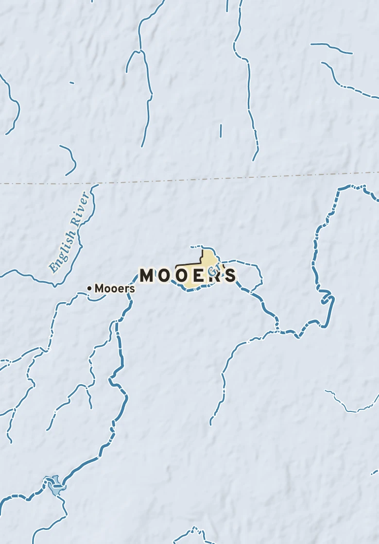 Atlas plate of Mooers, New York.