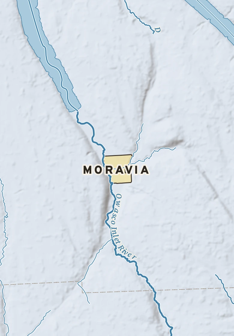 Atlas plate of Moravia, New York.