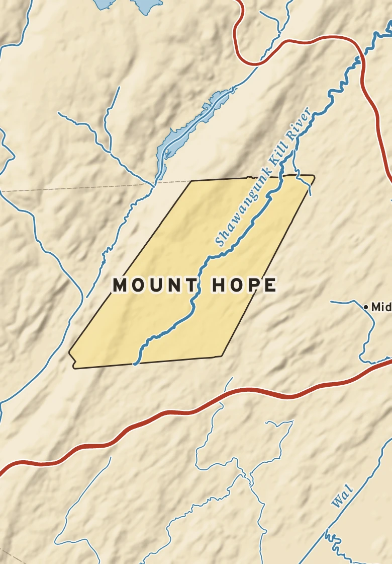 Atlas plate of Mount Hope, New York.