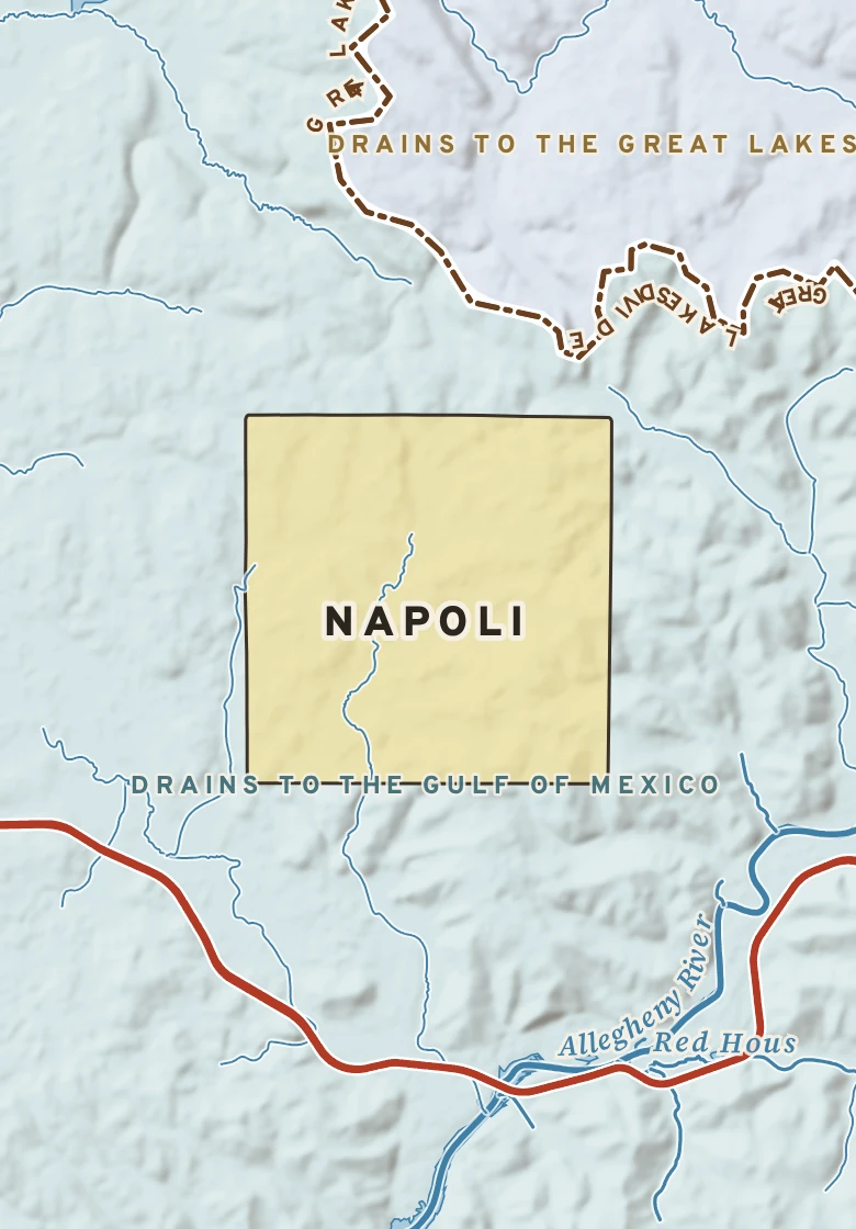 Atlas plate of Napoli, New York.