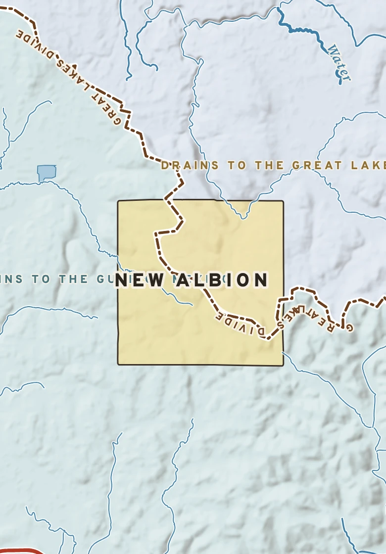 Atlas plate of New Albion, New York.