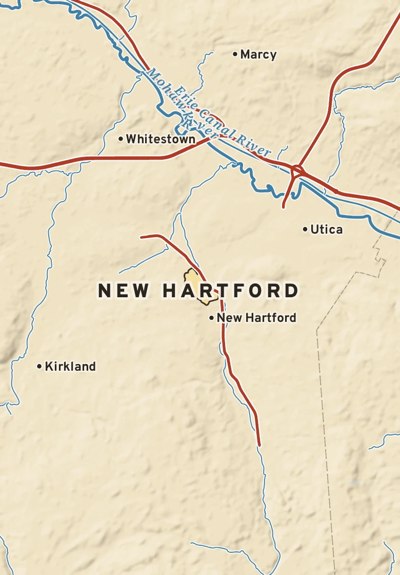 Atlas plate of New Hartford, New York.