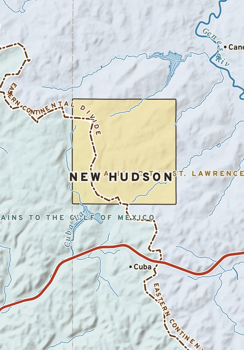 Atlas plate of New Hudson, New York.