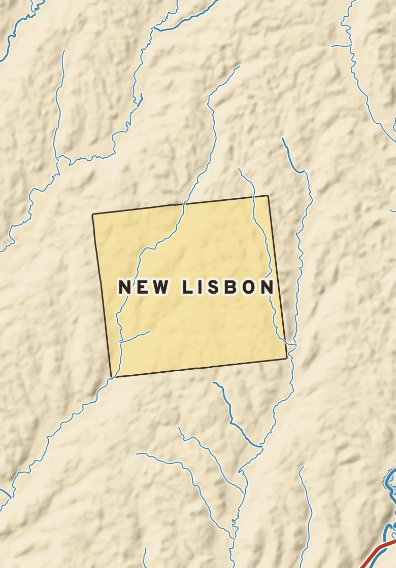 Atlas plate of New Lisbon, New York.