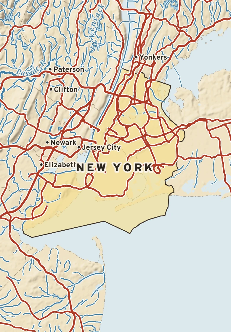 Atlas plate of New York, New York.