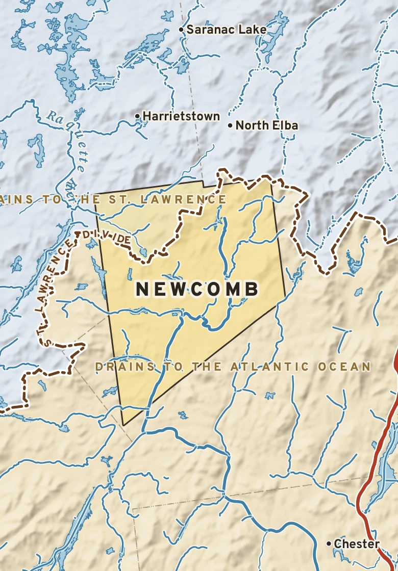 Atlas plate of Newcomb, New York.