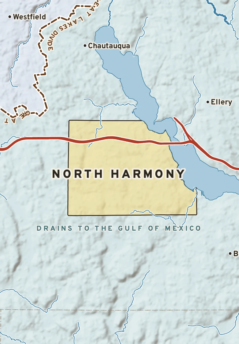 Atlas plate of North Harmony, New York.