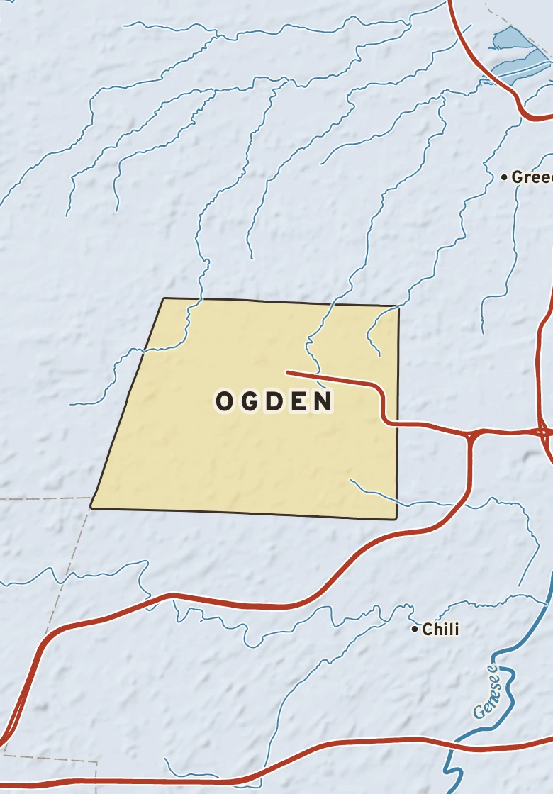Atlas plate of Ogden, New York.