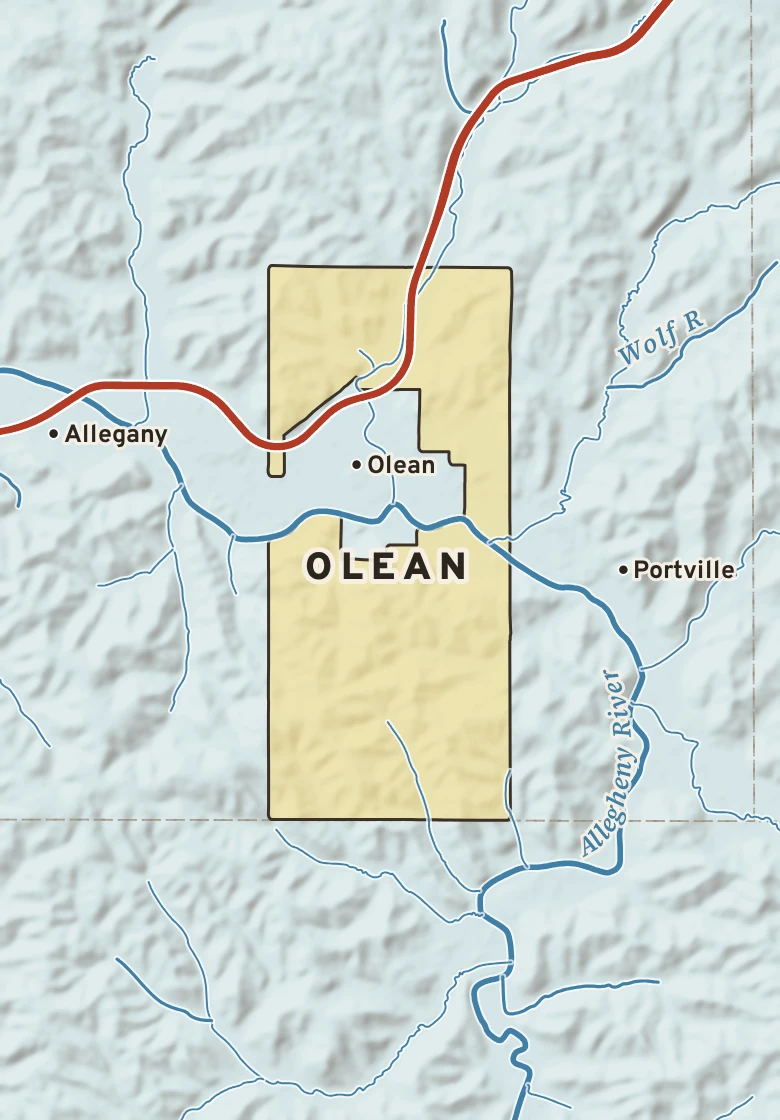 Atlas plate of Olean, New York.