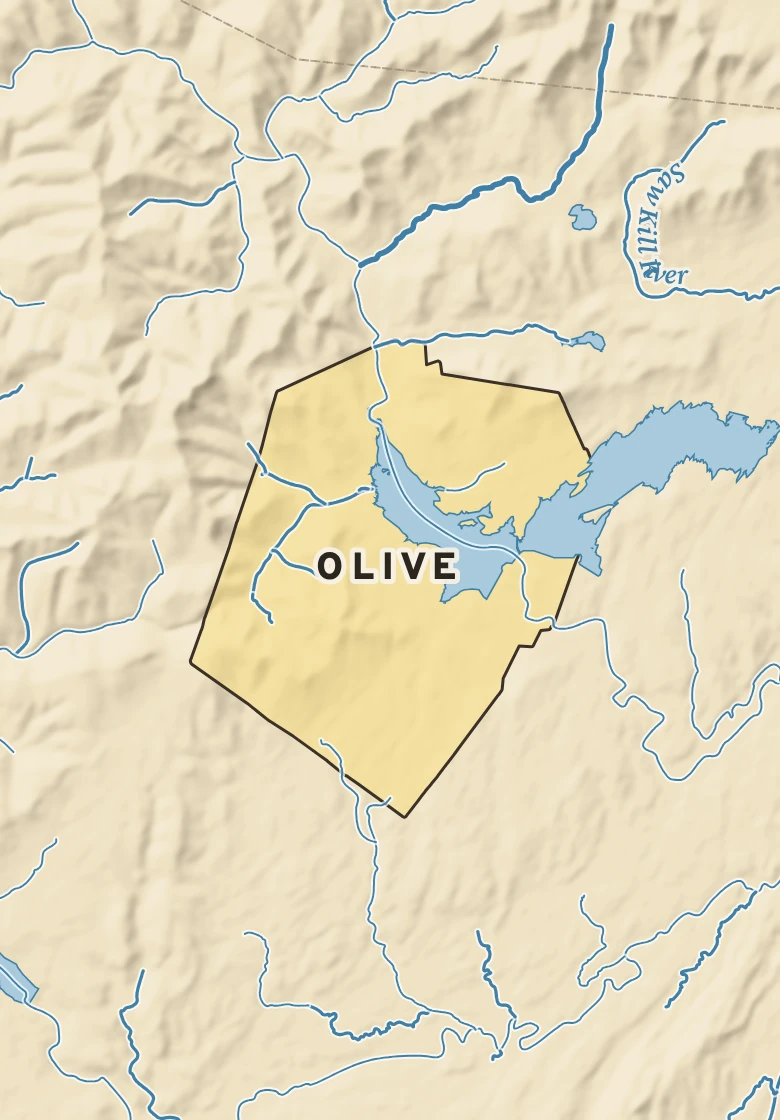 Atlas plate of Olive, New York.