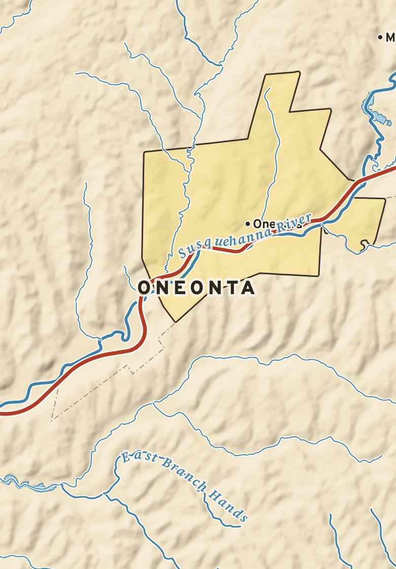 Atlas plate of Oneonta, New York.