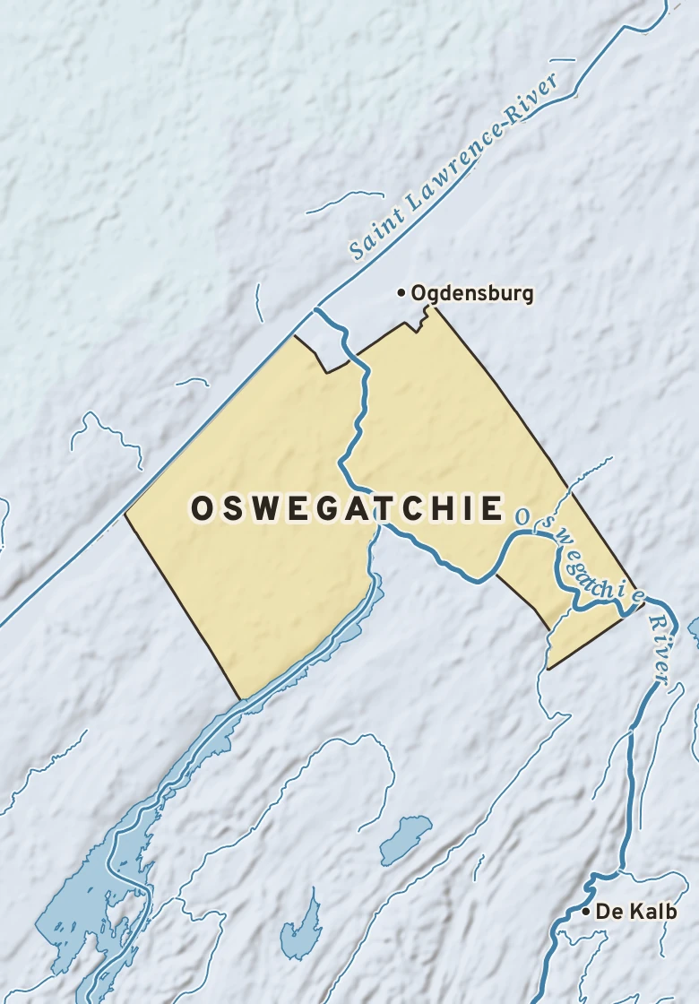 Atlas plate of Oswegatchie, New York.