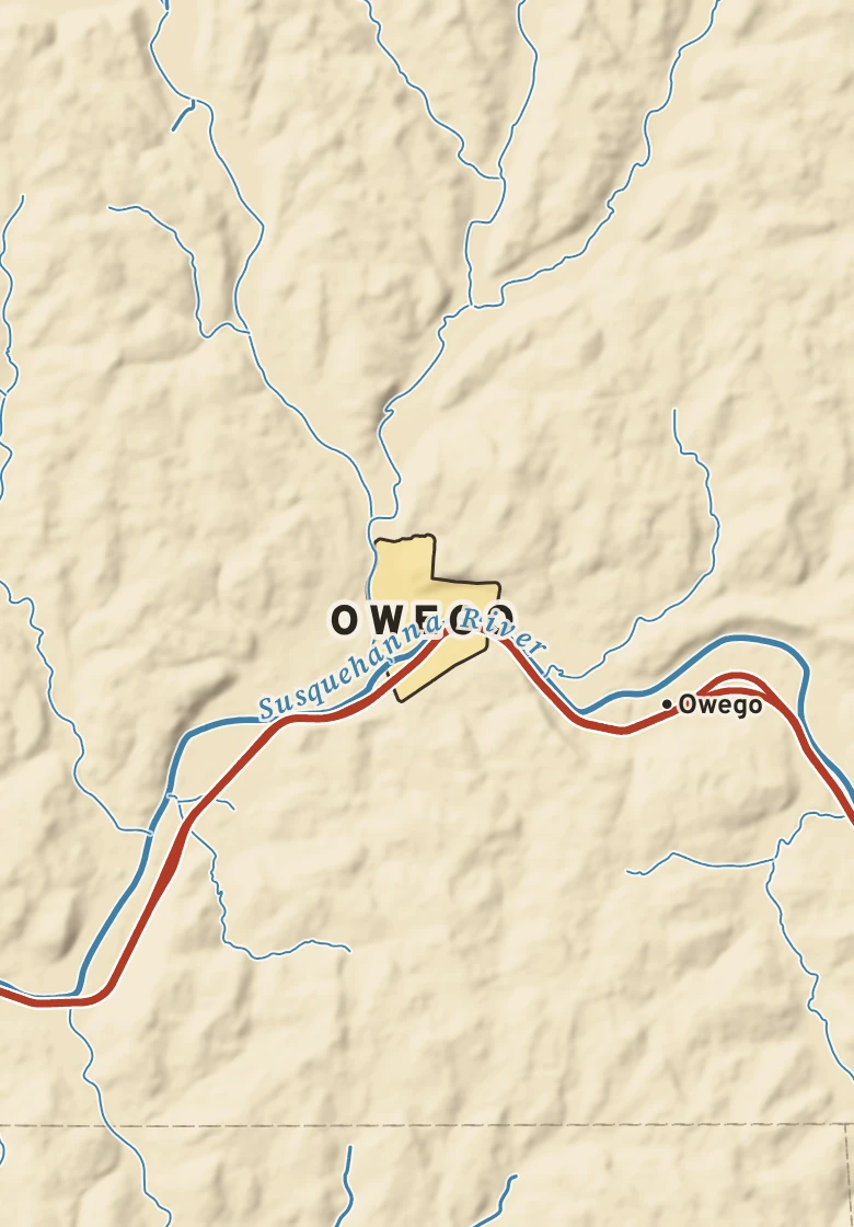 Atlas plate of Owego, New York.
