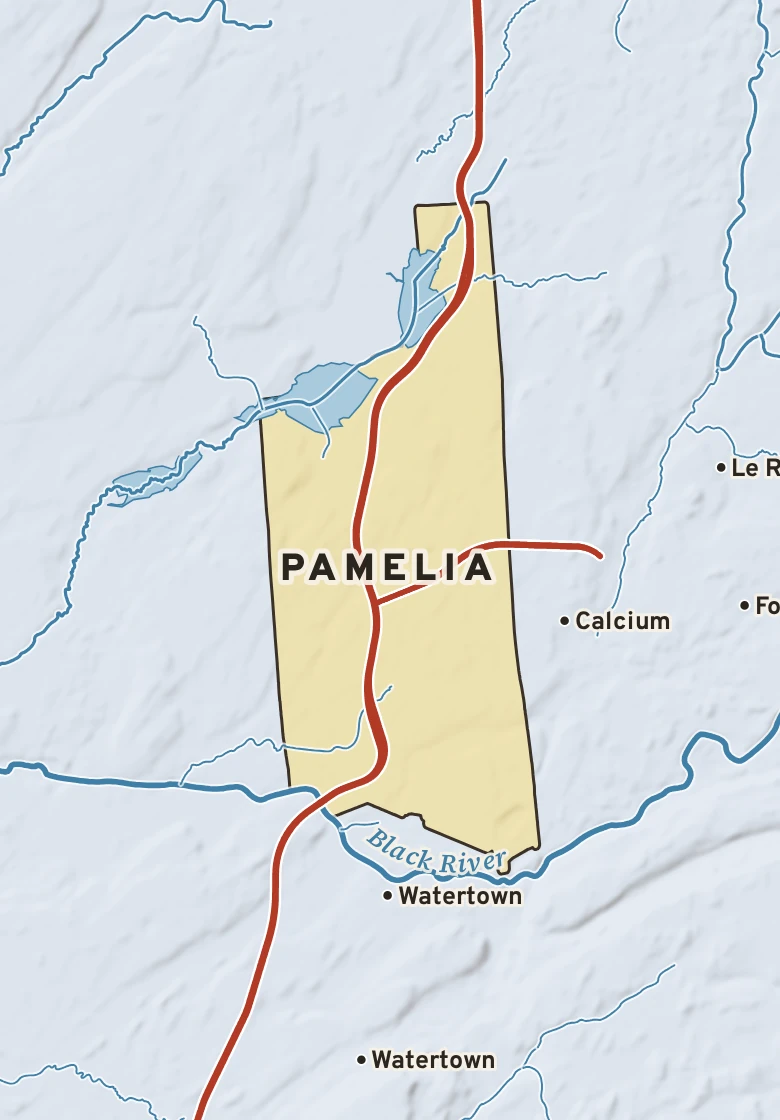 Atlas plate of Pamelia, New York.