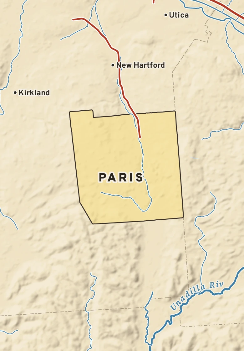 Atlas plate of Paris, New York.