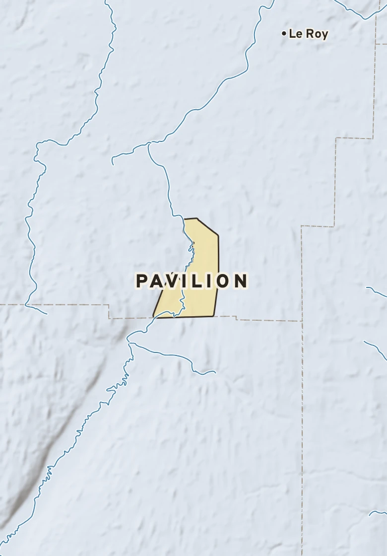 Atlas plate of Pavilion, New York.