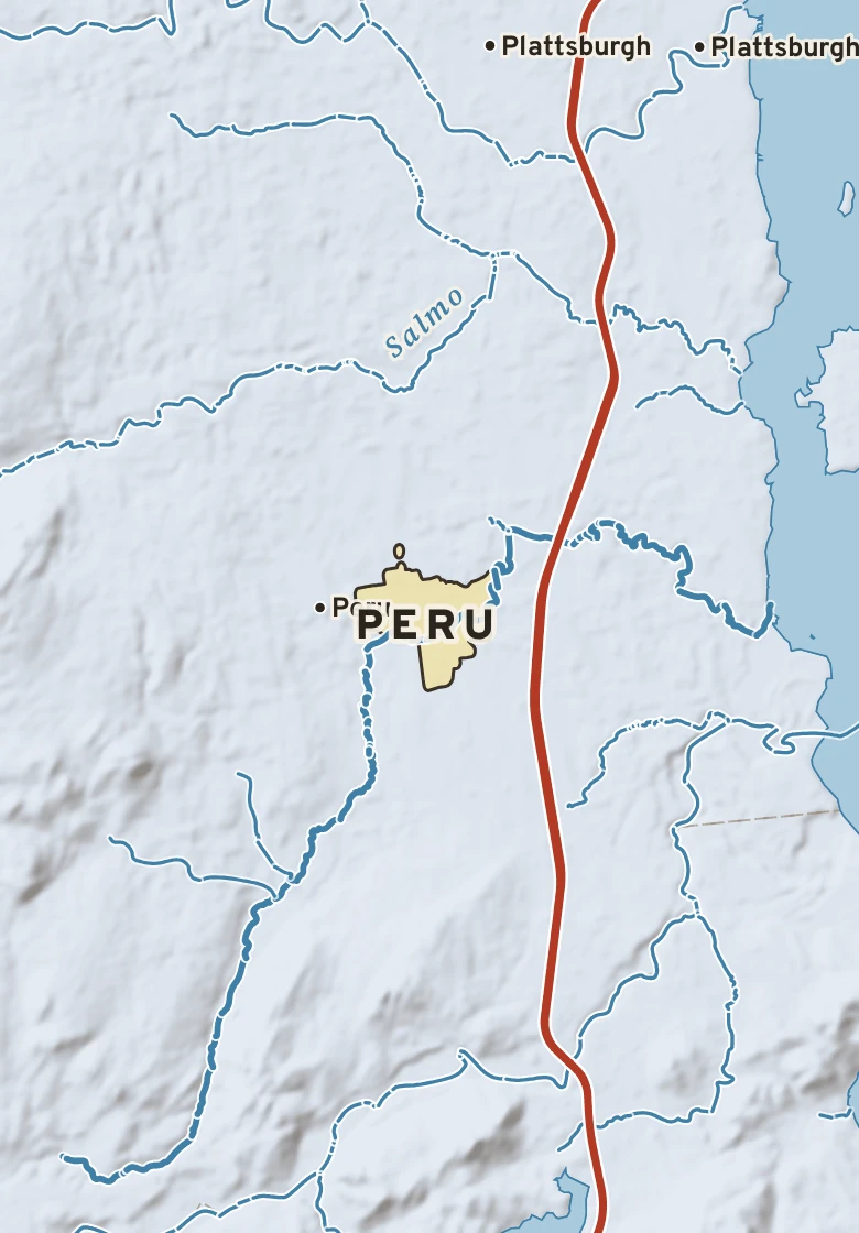 Atlas plate of Peru, New York.