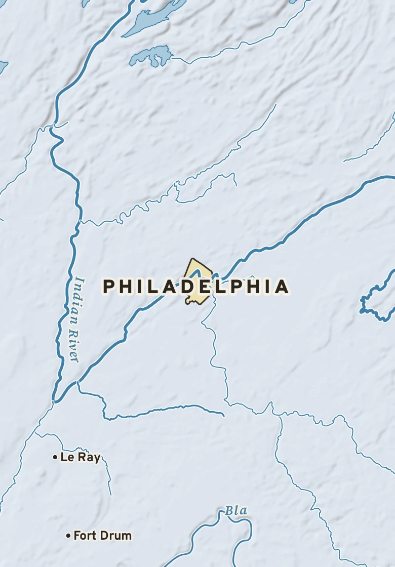 Atlas plate of Philadelphia, New York.