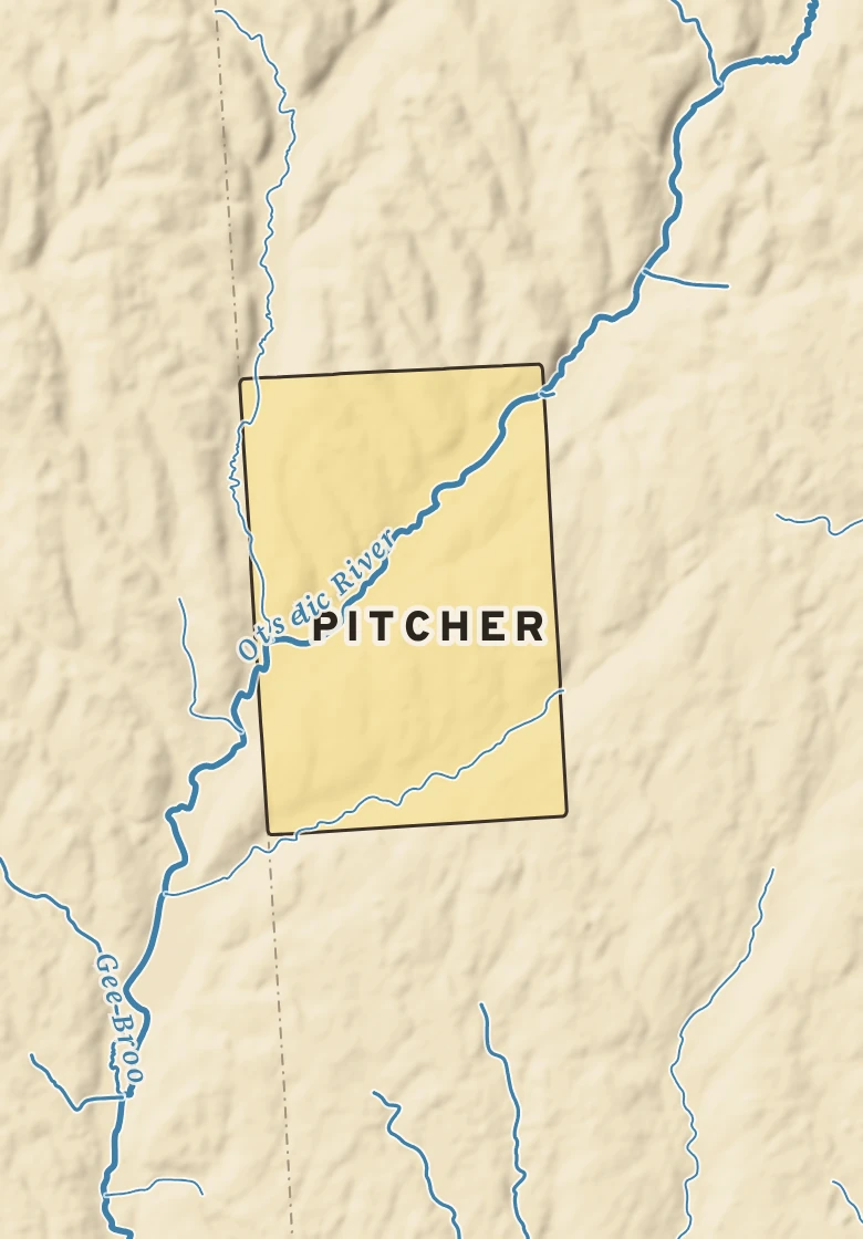 Atlas plate of Pitcher, New York.