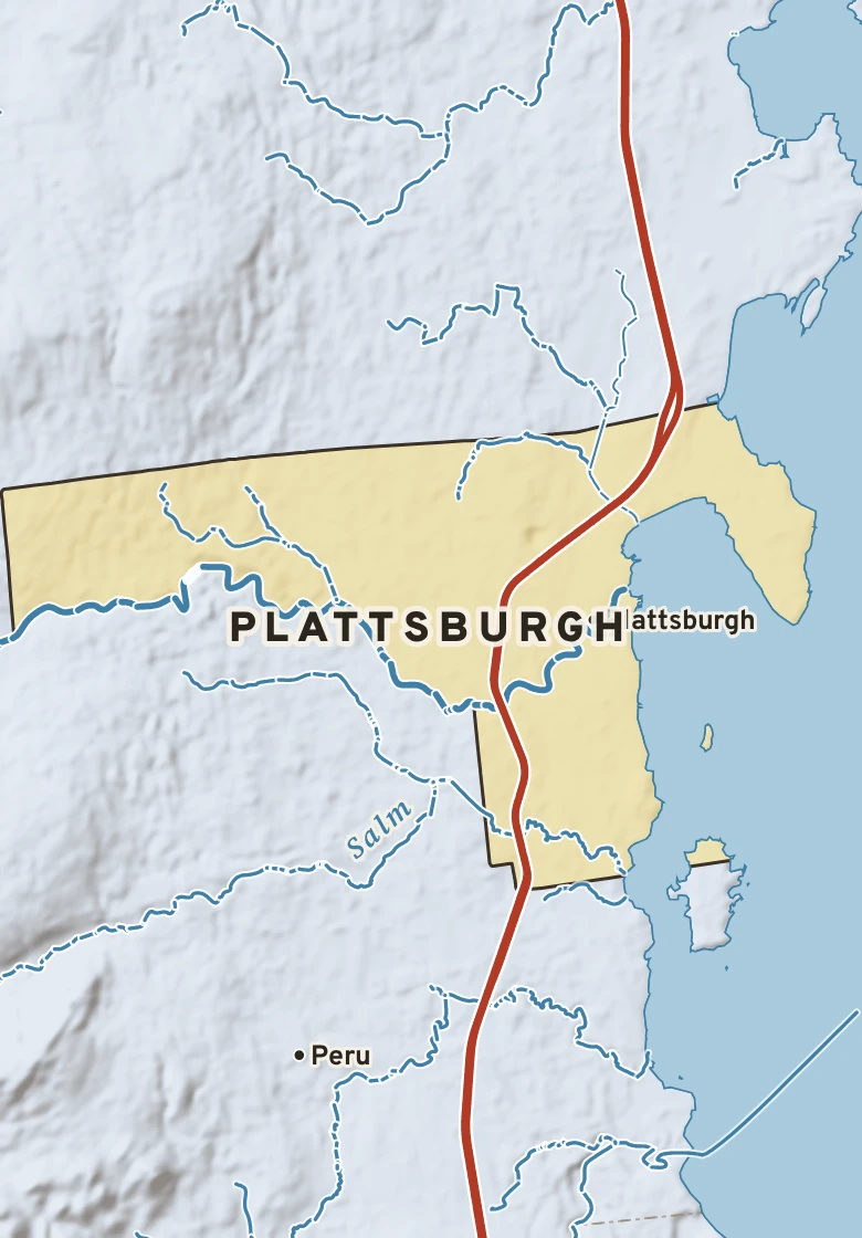 Atlas plate of Plattsburgh, New York.