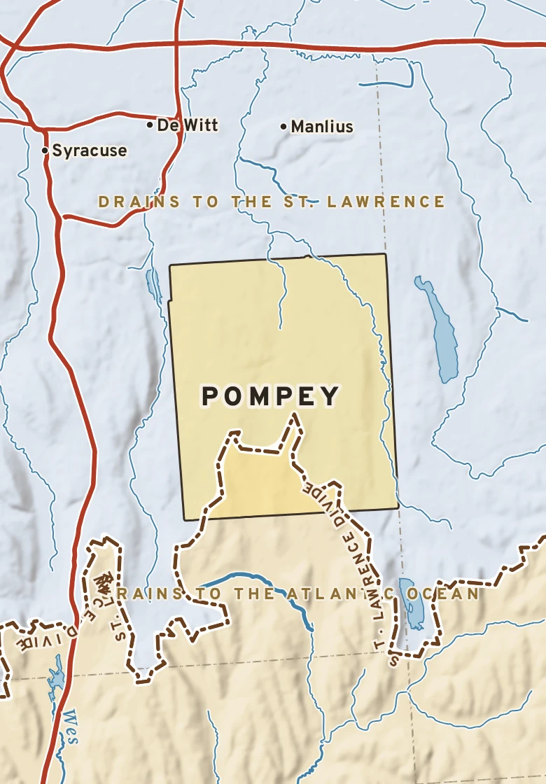 Atlas plate of Pompey, New York.