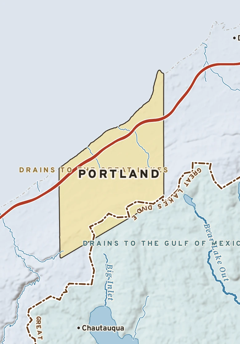 Atlas plate of Portland, New York.