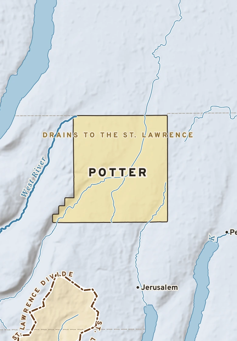 Atlas plate of Potter, New York.