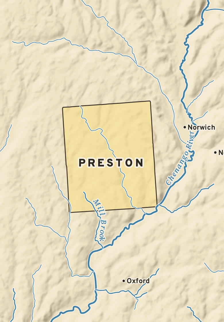 Atlas plate of Preston, New York.
