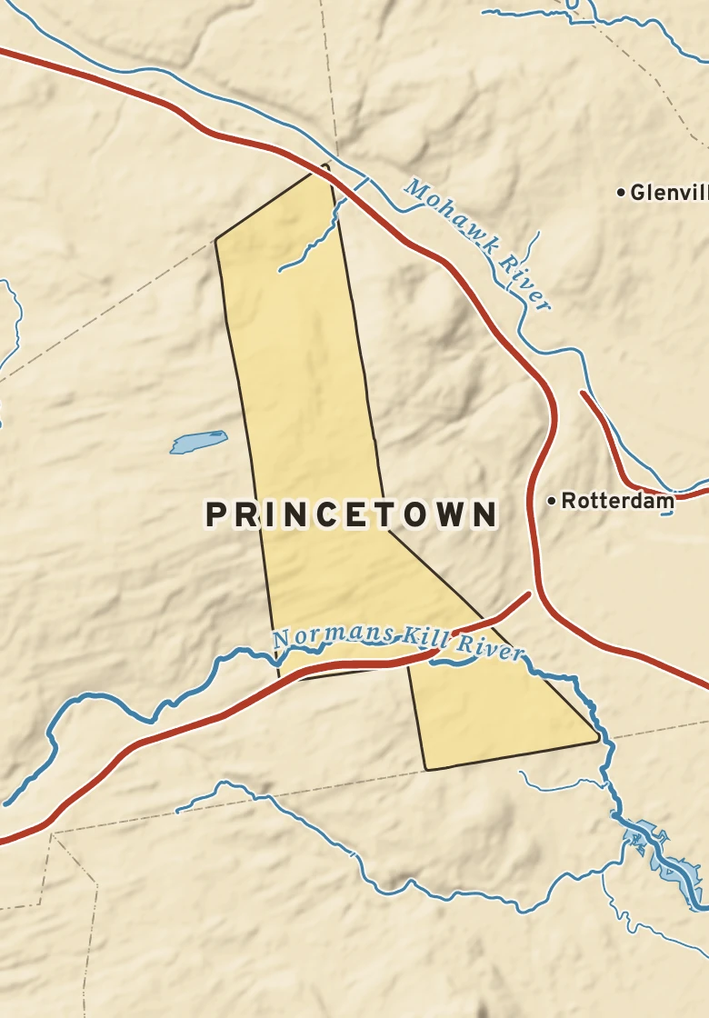Atlas plate of Princetown, New York.