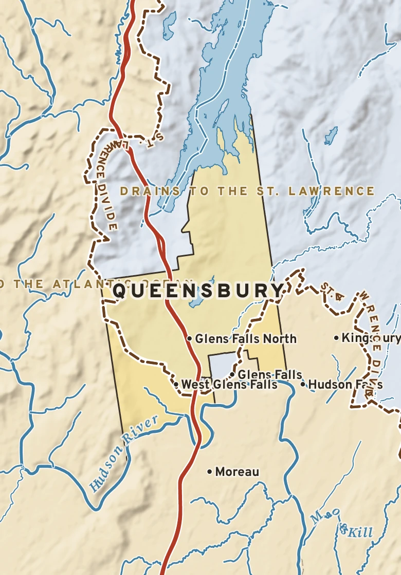 Atlas plate of Queensbury, New York.