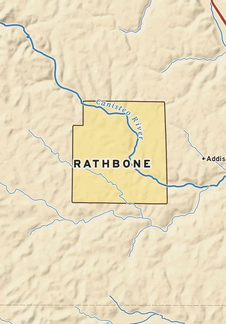 Atlas plate of Rathbone, New York.