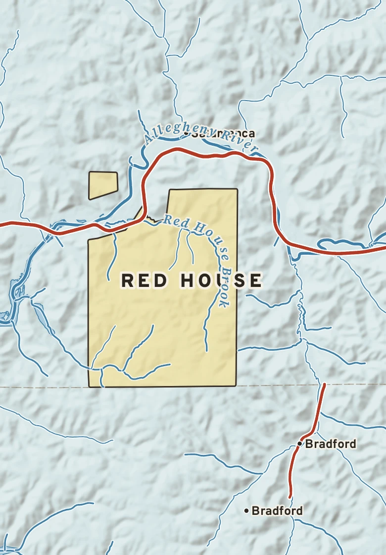 Atlas plate of Red House, New York.