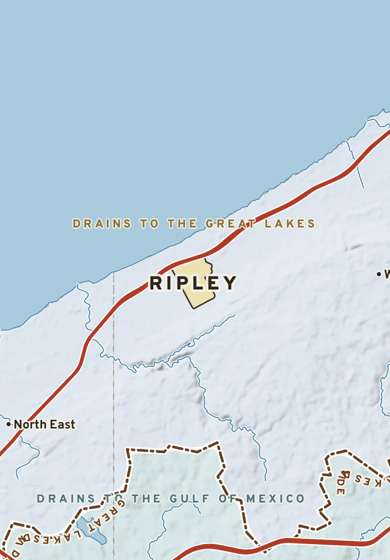 Atlas plate of Ripley, New York.