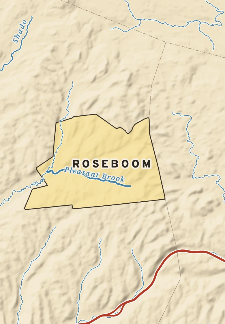 Atlas plate of Roseboom, New York.