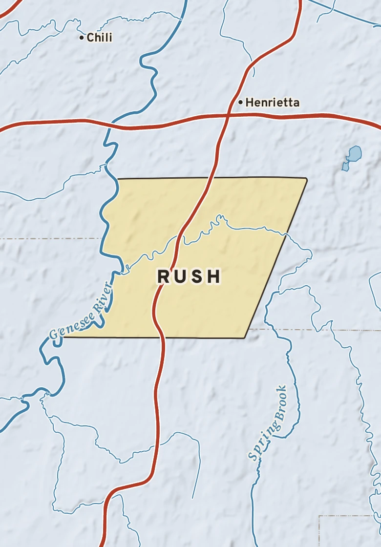 Atlas plate of Rush, New York.