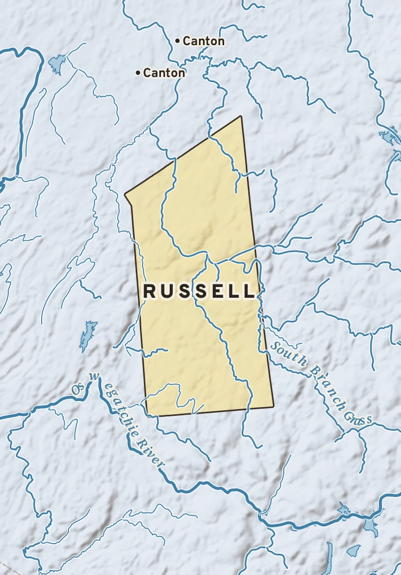 Atlas plate of Russell, New York.