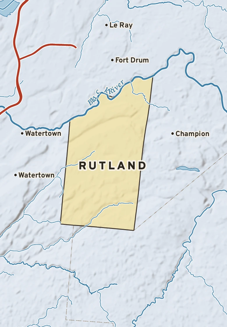 Atlas plate of Rutland, New York.