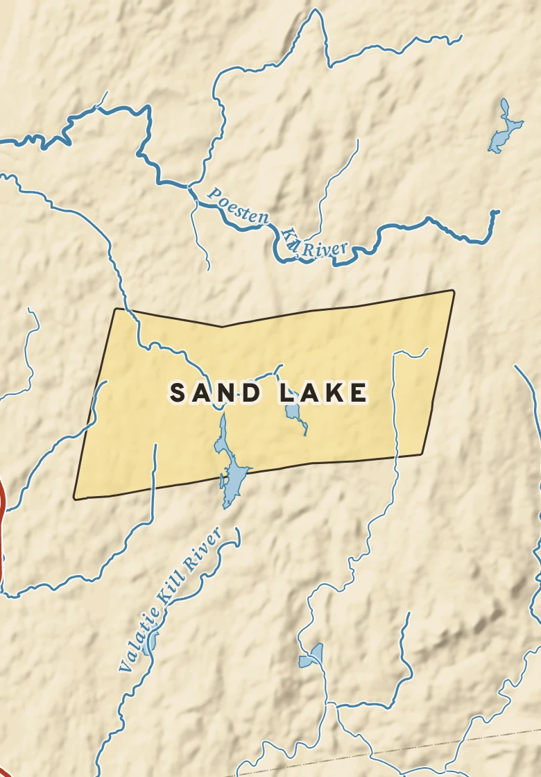 Atlas plate of Sand Lake, New York.
