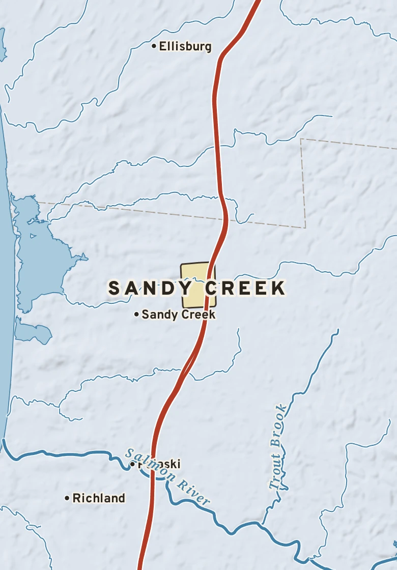 Atlas plate of Sandy Creek, New York.